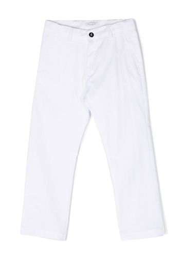 Paolo Pecora Kids mid-rise stretch-cotton trousers - Bianco