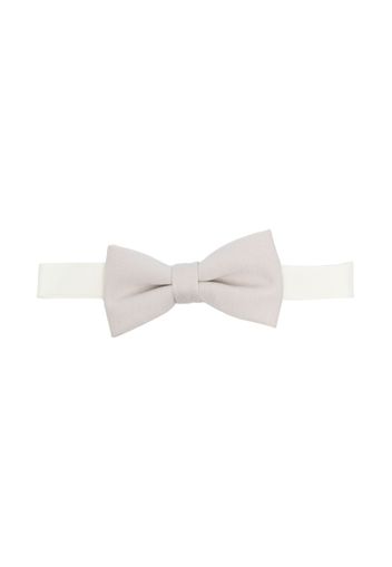 Paolo Pecora Kids grosgrain ribbon-band bow tie - Toni neutri