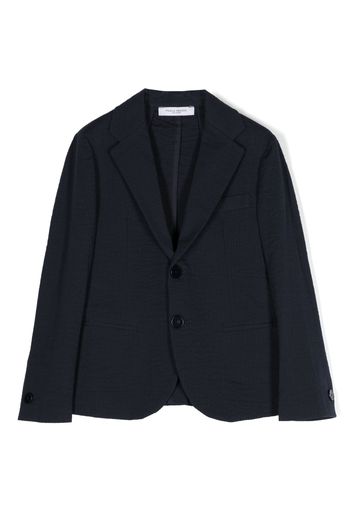 Paolo Pecora Kids single-breasted cotton blazer - Blu