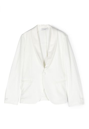 Paolo Pecora Kids knitted single-breasted blazer - Bianco