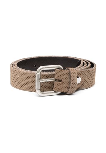 Paolo Pecora Kids perforated leather belt - Marrone