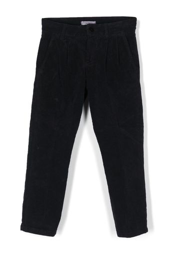 Paolo Pecora Kids elasticated-waistband corduroy trousers - Blu