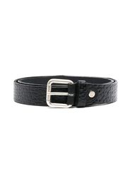 Paolo Pecora Kids pebble-effect leather belt - Nero