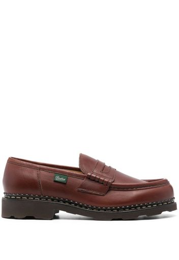 Paraboot logo-tag calf-leather loafers - Marrone