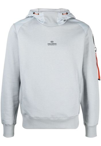 Parajumpers logo-print jersey hoodie - Grigio