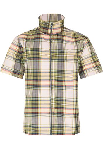 Paria Farzaneh high-neck checked shirt - Giallo