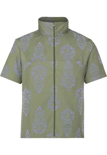 Paria Farzaneh Tatio embroidered short-sleeve shirt - Verde