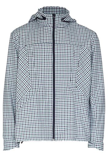 Paria Farzaneh plaid hooded jacket - Bianco