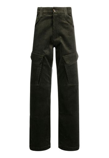 Paria Farzaneh corduroy straight-leg utility trousers - Verde