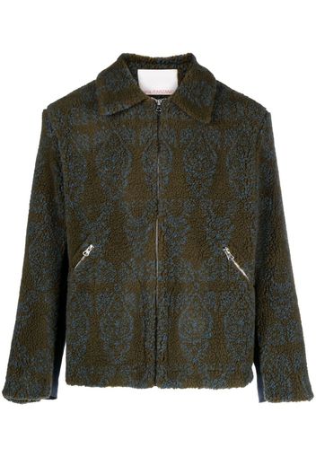 Paria Farzaneh printed fleece jacket - Verde