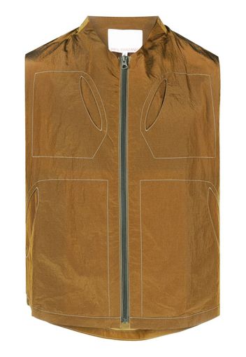 Paria Farzaneh Gilet con zip Seed - Marrone