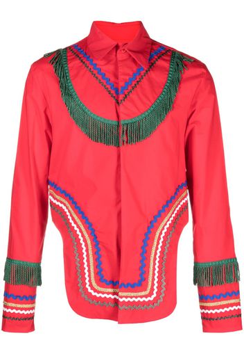 Paria Farzaneh Ric Rac fringed shirt - Rosso