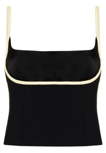 Paris Georgia Florian contrast-piping tank top - Nero