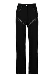 Paris Georgia hook-detailing cut-out trousers - Nero