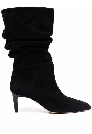 Paris Texas slouchy suede boots - Nero