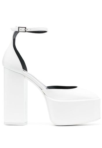 Paris Texas Jane 130mm platform pumps - Bianco