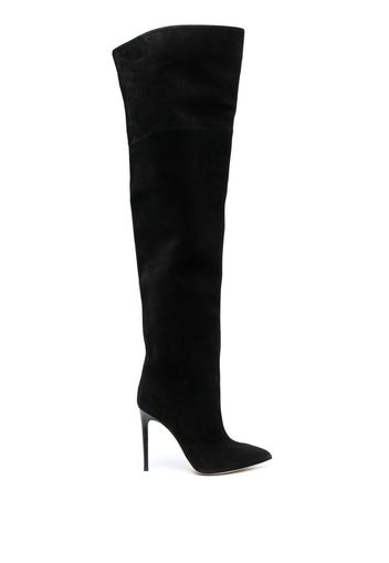 Paris Texas over-the-knee suede boots - Nero