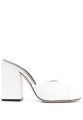 Paris Texas Anja 105mm leather mules - Bianco