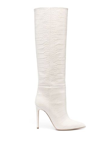 Paris Texas 110mm leather knee-high boots - Bianco