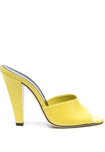 Paris Texas Mules Olivia 120mm a punta aperta - Giallo