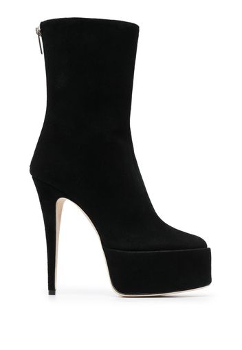 Paris Texas Ivana 155mm suede platform boots - Nero