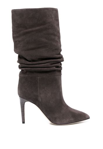 Paris Texas 90mm heeled suede boots - Marrone