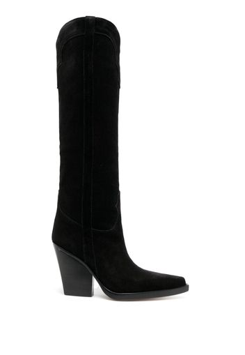 Paris Texas suede knee-high 90mm boots - Nero