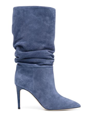 Paris Texas 90mm slouchy suede boots - Blu