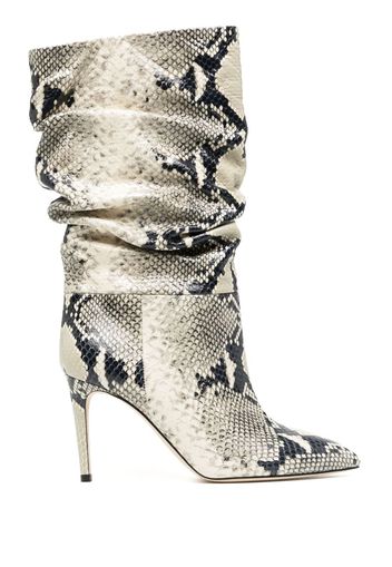 Paris Texas python-print slouchy boots - Multicolore