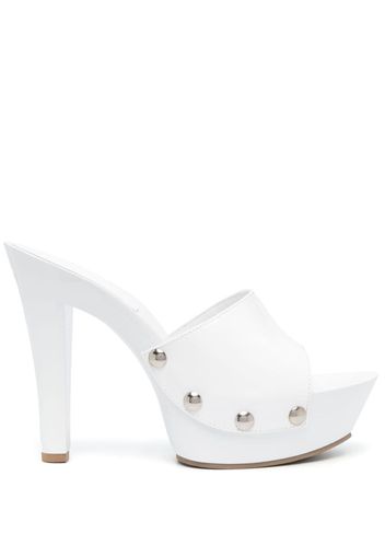 Paris Texas Consuelo 130mm leather mules - Bianco