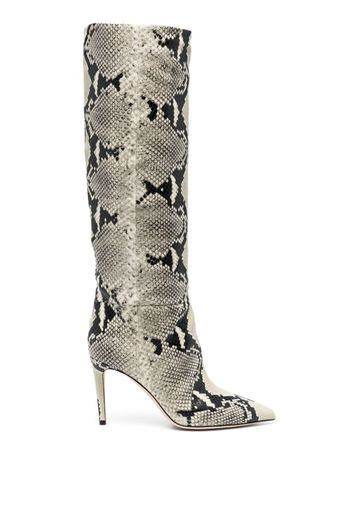 Paris Texas 90mm pointed-toe crocodile-embossed boots - Toni neutri