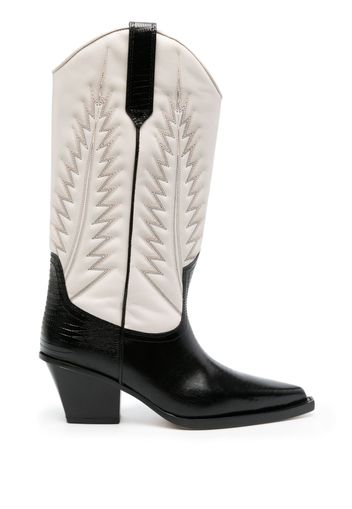 Paris Texas Rosario 72mm western leather boots - Bianco