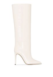 Paris Texas lizard-effect 105mm knee boots - Toni neutri