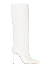 Paris Texas 105mm crocodile-effect knee-high boots - Toni neutri