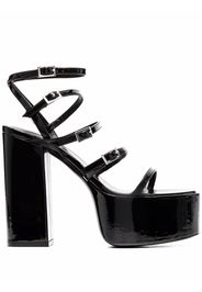 Paris Texas strappy 135mm platform sandals - Nero