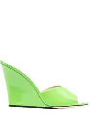 Paris Texas Mules Wanda con zeppa - Verde