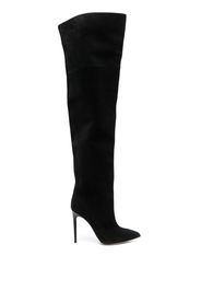 Paris Texas over-the-knee suede boots - Nero