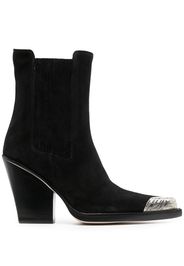 Paris Texas Western-style 100mm suede boots - Nero