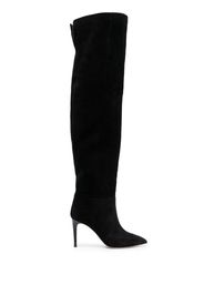 Paris Texas Stiletto 100mm thigh-length suede boots - Nero