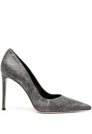 Paris Texas 105mm leather pumps - Grigio