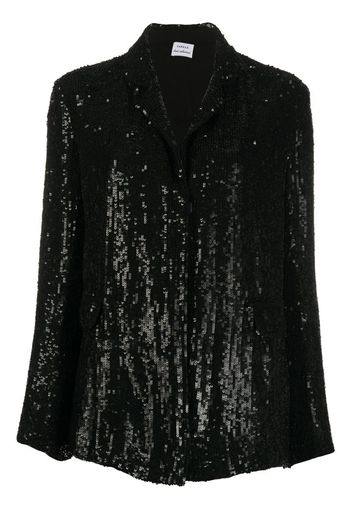 sequinned open-front blazer