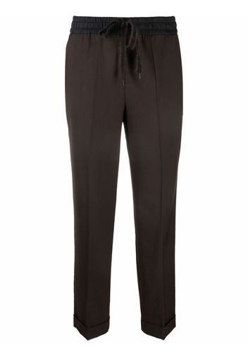 P.A.R.O.S.H. drawstring-waist trousers - Marrone