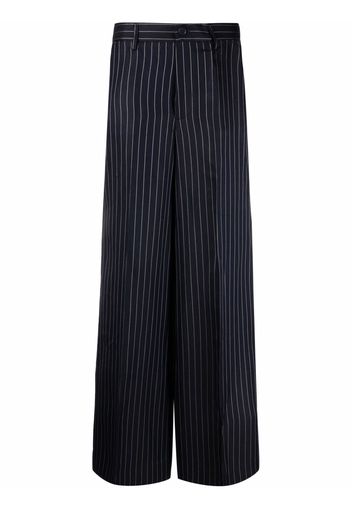 P.A.R.O.S.H. pinstripe high-rise wide-leg trousers - Blu