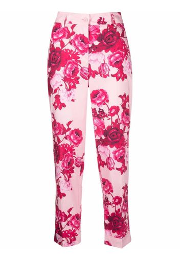 P.A.R.O.S.H. floral-print tailored trousers - Rosa