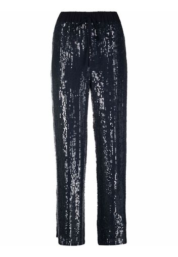 P.A.R.O.S.H. sequined wide-leg trousers - Blu