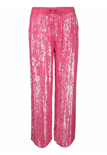 P.A.R.O.S.H. sequined wide-leg trousers - Rosa