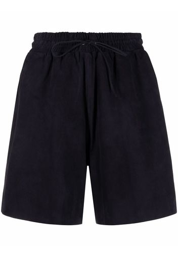 P.A.R.O.S.H. elasticated waistband suede shorts - Blu