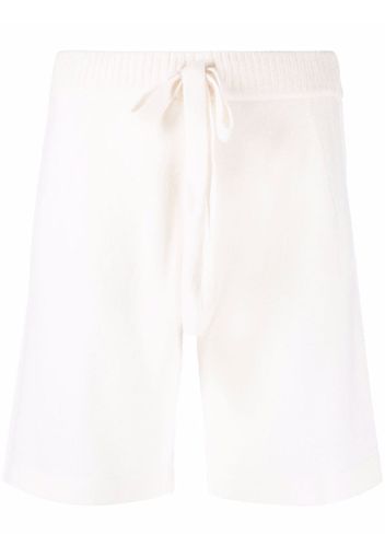 P.A.R.O.S.H. knitted drawstring waist shorts - Bianco