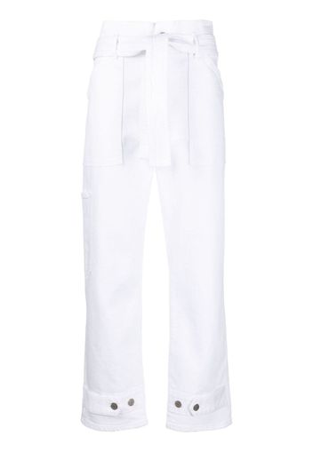 P.A.R.O.S.H. paperbag-waist trousers - Bianco