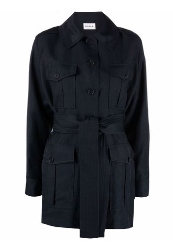 P.A.R.O.S.H. belted short trench coat - Blu